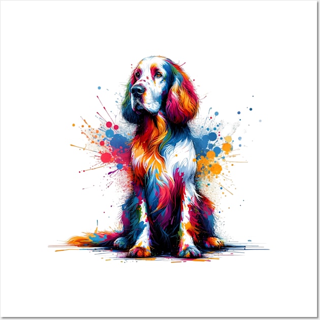 Abstract Artistic English Setter in Vivid Colors Wall Art by ArtRUs